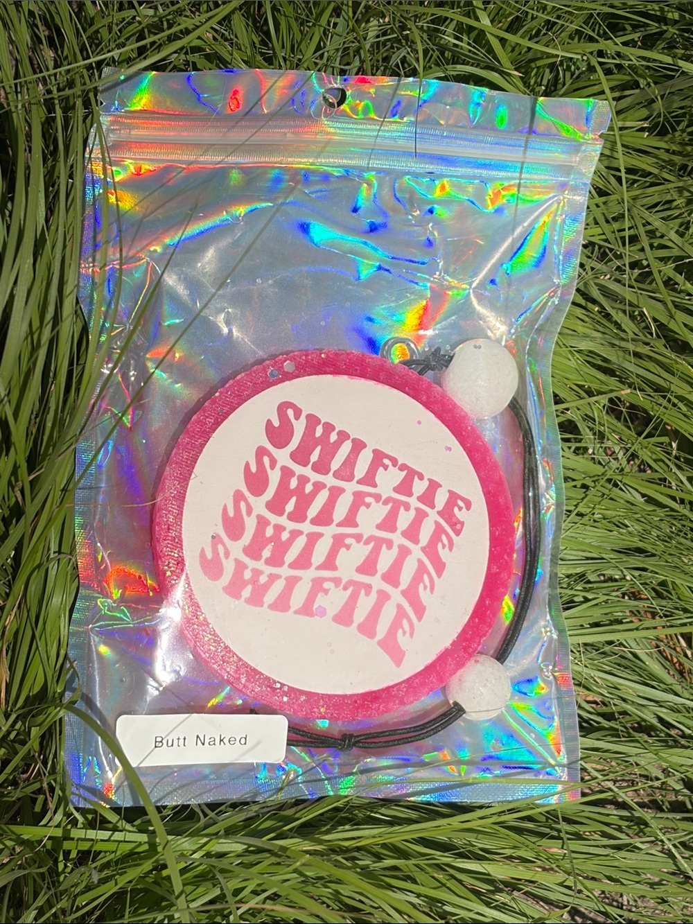 Taylor Swift SWIFTIE Round Car Freshener- Hot Pink & White